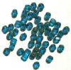 50 6mm Straight Cut Turquoise with coated ends